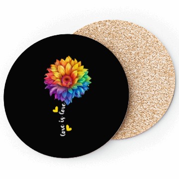 Discover Rainbow Sunflower Lover LGBTQ Community Lesbian Coasters