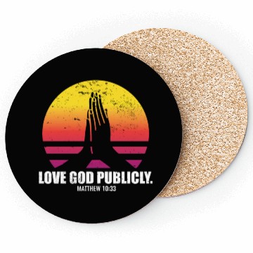 Discover Love God Publicly Bible Verse Quote Jesus Church Coasters