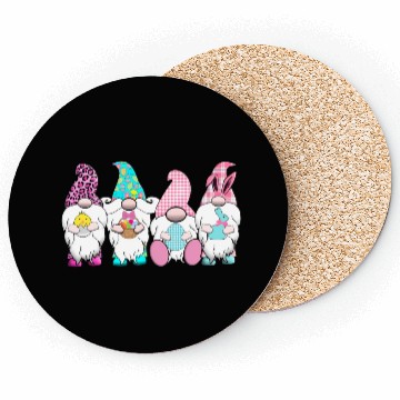Discover 4 Easter Gnomes Pastel Spring Bunny Ears Gingham R Coasters
