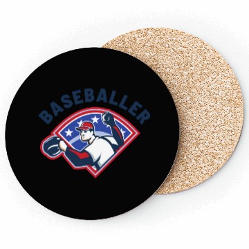 Discover Baseballer Baseball Pitcher Sports Club Player Coasters