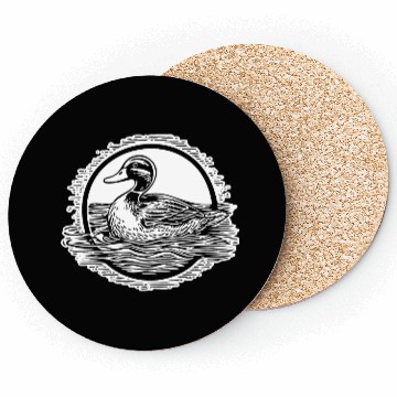 Discover Duck Bird Nature Pond Coasters
