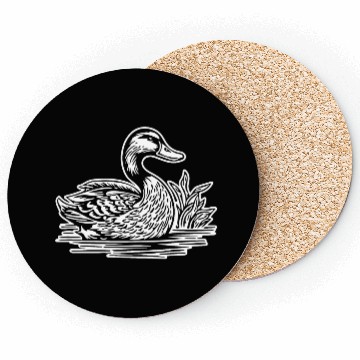 Discover Duck Bird Nature Pond Coasters