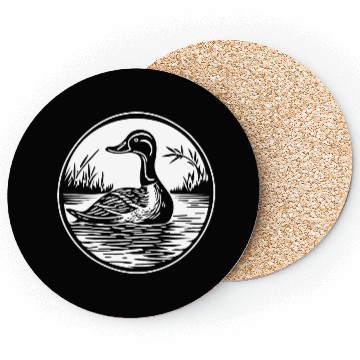 Discover Duck Bird Nature Pond Coasters