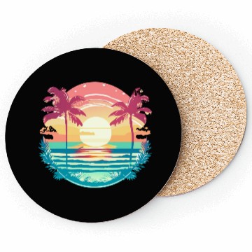 Discover Tropical Serenity Sunset Coasters