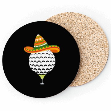Discover Margarita Golf Ball Mexican Sombrero Coasters