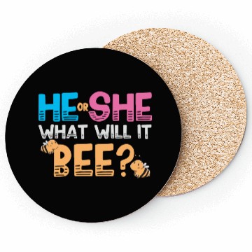 Discover Gender Reveal Bee green Coasters