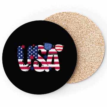 Discover USA Flag Patriotic 4th of July America day of Coasters