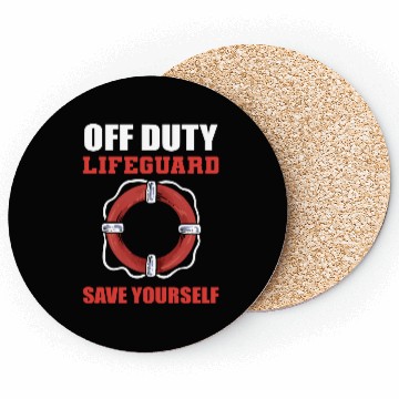 Discover Off Duty Lifeguard Beach Attendant Gift Coasters