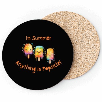 Discover In Summer, Anything is Popsicle Coasters