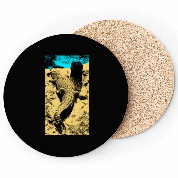 Discover Alligator vintage art Colored Coasters