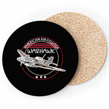 Discover WW2 P-40 Warhawk Airplane Coasters