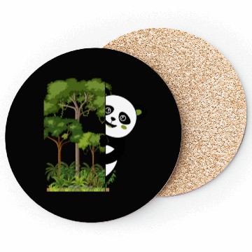 Discover panda bear in the forest Coasters