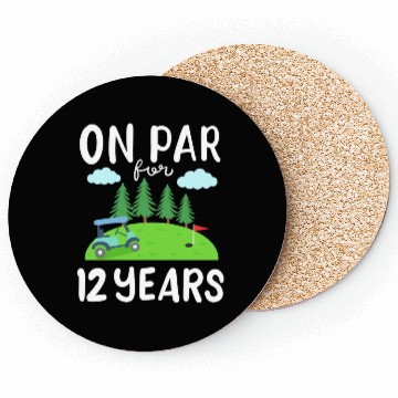 Discover Golf Course 12th Birthday Golfcar 80s Coasters