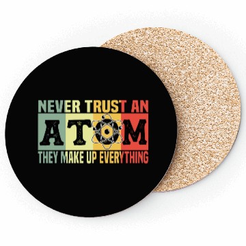 Discover Atom Physics Chemistry Natural Science Vintage Coasters