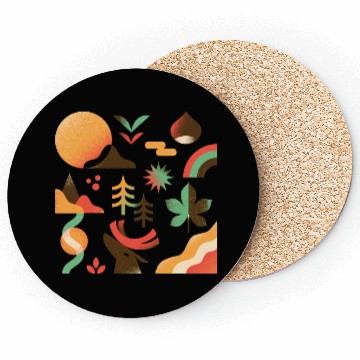 Discover Autumn Mountain Landscape Coasters