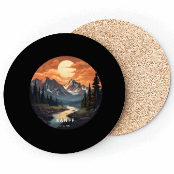 Discover Banff sunset Coasters