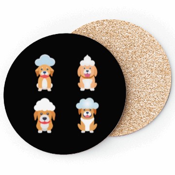Discover 4 Dogs with Cloud - Unique for Dog Lovers Coasters