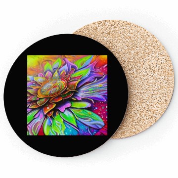 Discover Fantasy Flower Magic Garden Coasters