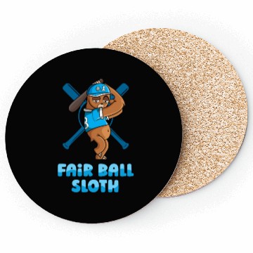 Discover Sloth Cute Sloth Baseball Coasters