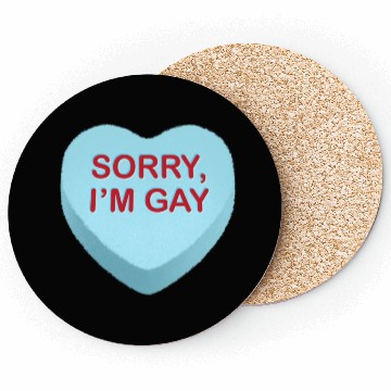 Discover Sorry I m Gay Candy Heart Coasters