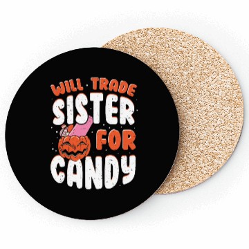 Discover Halloween candy for sister - Funny Coasters