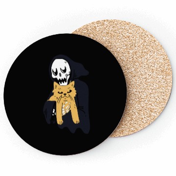 Discover The grim reaper loves cat Coasters