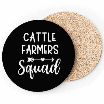 Discover Cattle Farmer Squad Design Copy Copy Coasters