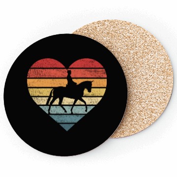 Discover Equestrian Horseman Retro Sunset Horse Lover Rider Coasters