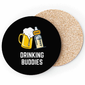 Discover Drinking Buddies Dad Son Desgin Coasters
