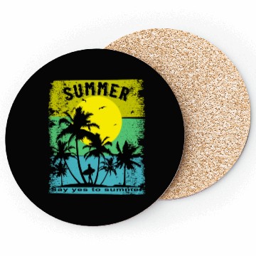 Discover Say Yes To Summer Beach Sun Sea Coasters