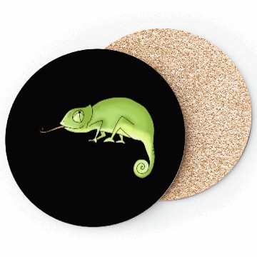Discover Green Chameleon Coasters