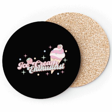Discover Ice Cream Enthusiast, Happy Summer Holiday Coasters