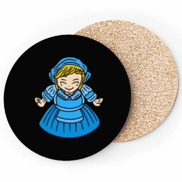 Discover Cute Chibi Farmer Girl Coasters
