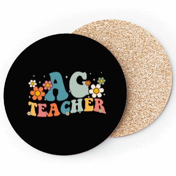 Discover Retro Groovy Agriculture Teachers Squad Back Coasters