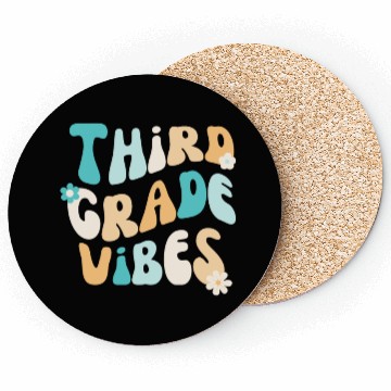 Discover Back To School Third Grade Vibes Colorful Groovy Coasters