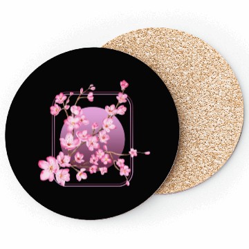 Discover Cherry Blossom Coasters, Pink Sakura Kawaii