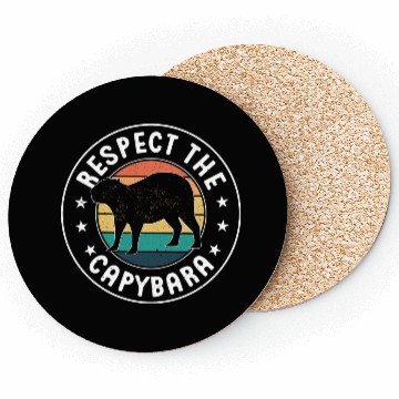 Discover Retro Respect The Capybara Capybara Lover Meme Coasters