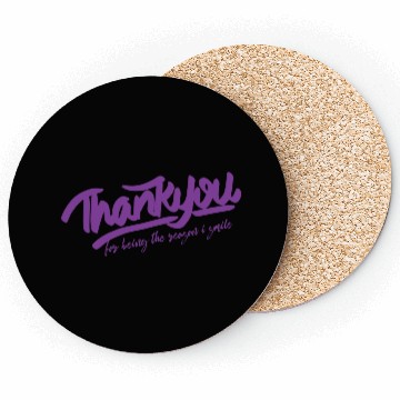 Discover Thank you for being the reason i smile hippie Coasters