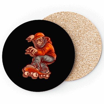 Discover Skate monkey character Coasters