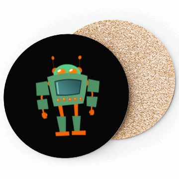 Discover Green And Orange Robot Coasters
