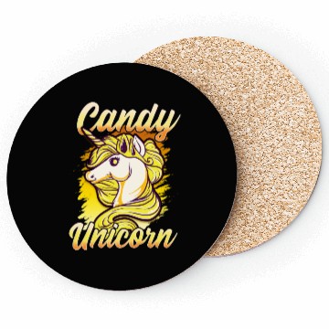 Discover Candy Corn Unicorn Halloween Funny Candy Unicorn Coasters