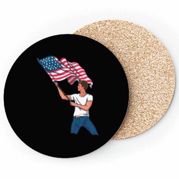 Discover Waving Usa Flag Coasters