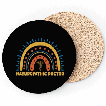Discover Cute Naturopathic Doctor Boho Rainbow Coasters