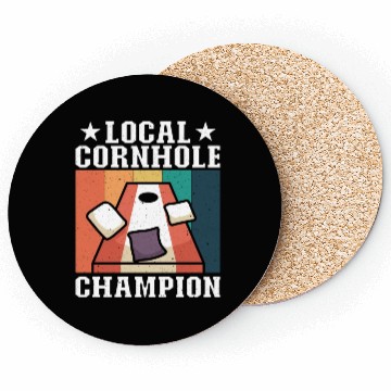 Discover Local Cornhole Champion Bean Bag Lover Coasters