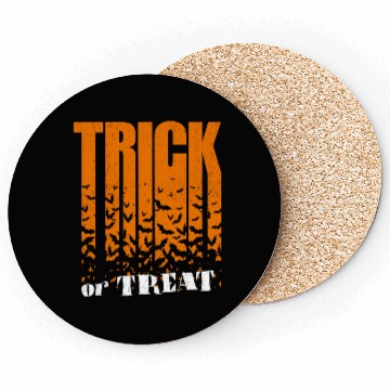 Discover Trick Or Treat Bats Lettering Coasters