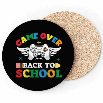 Discover Game over back to school Coasters
