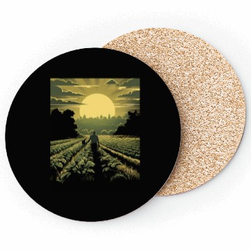 Discover Farming Farmer Farm Agriculture Coasters