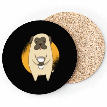 Discover Pug Coffee Coasters