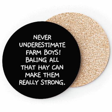 Discover Never Underestimate Farm Boys Coasters