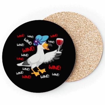 Discover Seagull Coasters Wine Lover North German Seagulls